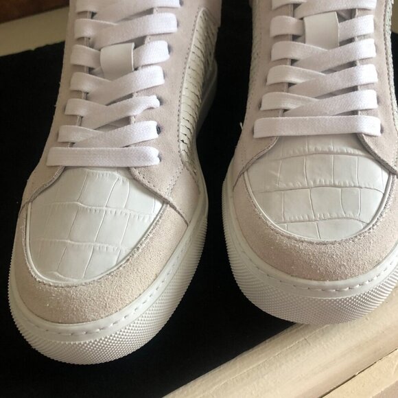 NIB Zadig & Voltaire High Flash Keith Leather Suede Sneaker Snake look Size 7 - Picture 11 of 13